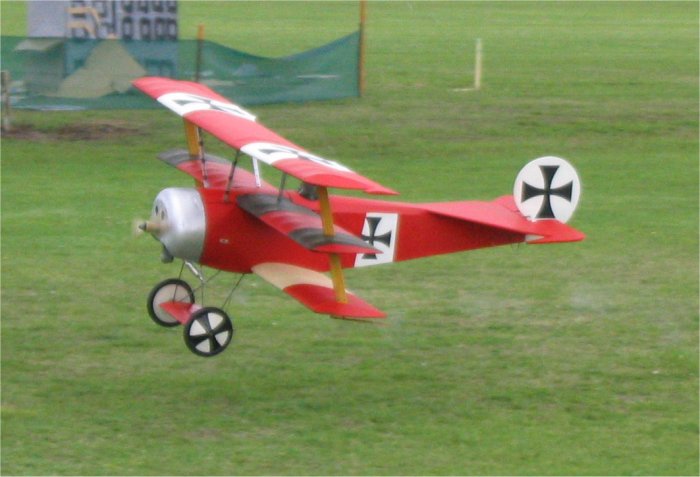 RC Warbird in flight